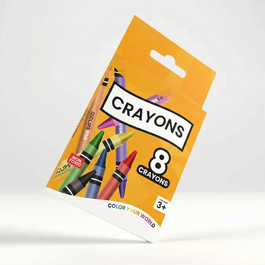 Crayons Bulk, Set of 8 Vibrant Colors, Non-Toxic Colors
