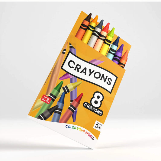Crayons Bulk, Set of 8 Vibrant Colors, Non-Toxic Colors