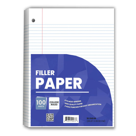 Loose Leaf Papers College Ruled -100 Sheets
