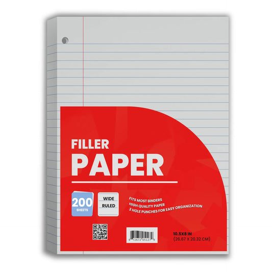 Loose Leaf Papers Wide Ruled -200 Sheets
